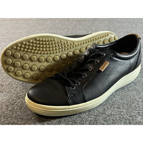 ECCO Soft 7 Casual Dress Leather Shoes Black White Men’s Size US 11 EU 45 main image 5